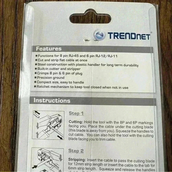 TRENDNet TC-CT68 Crimp/Cut/Strip Tool “New” - Picture 6 of 6
